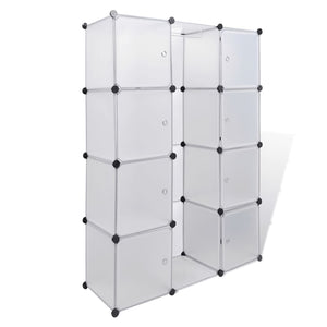 vidaXL Modular Cabinet with 9 Compartments 37x115x150 cm White