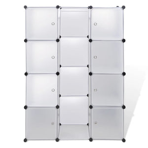 vidaXL Modular Cabinet with 9 Compartments 37x115x150 cm White