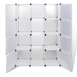 vidaXL Modular Cabinet with 9 Compartments 37x115x150 cm White