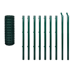 vidaXL Euro Fence Steel 10x1.0 m Green