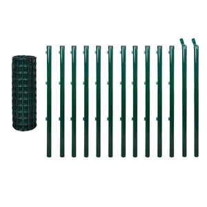 vidaXL Euro Fence Steel 25x0.8 m Green