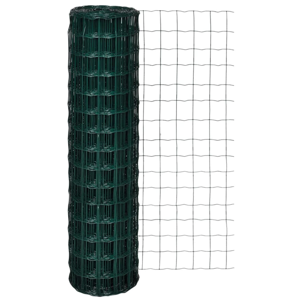 vidaXL Euro Fence Steel 10x1.5 m Green