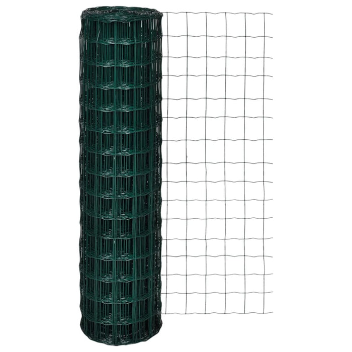 vidaXL Euro Fence Steel 10x1.5 m Green