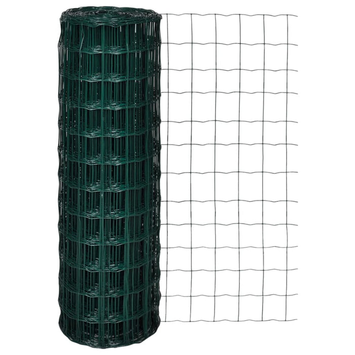 vidaXL Euro Fence Steel 25x1.2 m Green