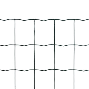 vidaXL Euro Fence Steel 10x0.8 m Green