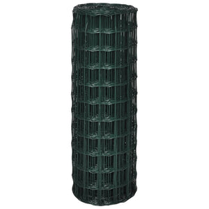 vidaXL Euro Fence Steel 10x0.8 m Green