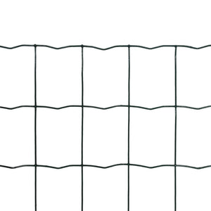 vidaXL Euro Fence Steel 25x1.0 m Green