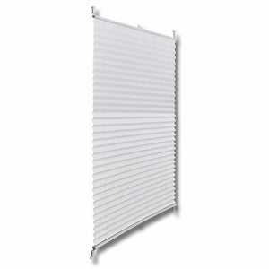 Plisse Blind 60x200cm White Pleated Blind