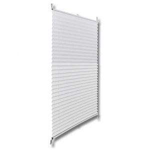 Plisse Blind 80x125cm White Pleated Blind