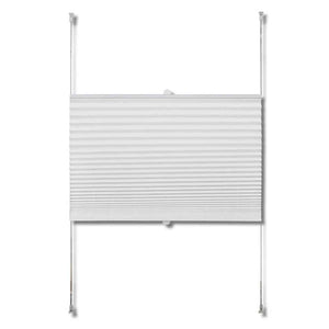 Plisse Blind 80x125cm White Pleated Blind