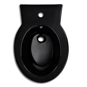 Round Bidet Stand Black High-quality Ceramic