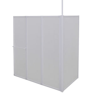 Shower Bath Screen Wall L Shape 70 x 120 x 137 cm 4 Panels Foldable