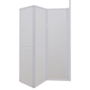 Shower Bath Screen Wall L Shape 70 x 120 x 137 cm 4 Panels Foldable