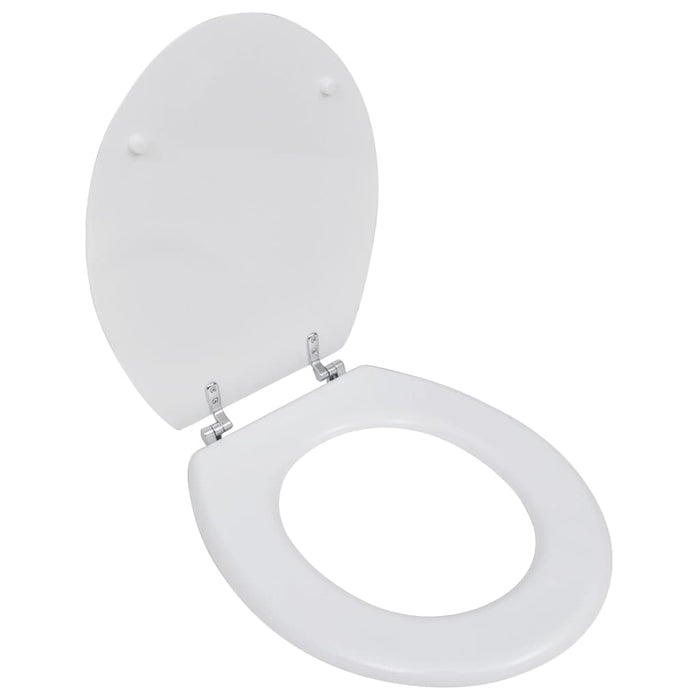 vidaXL WC Toilet Seat MDF Lid Simple Design White