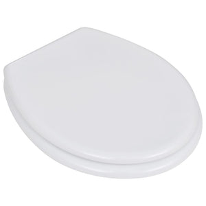 vidaXL WC Toilet Seat MDF Lid Simple Design White