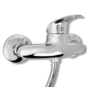 vidaXL Bath Shower Mixer Tap Kit Chrome