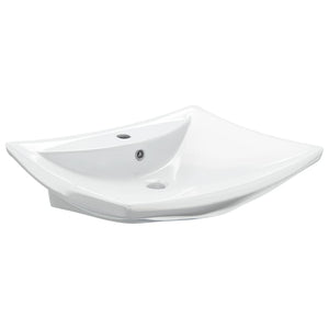 Luxury Ceramic Basin Rectangular with Overflow & Faucet Hole