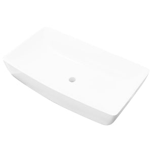 Luxury Ceramic Basin Rectangular Sink White 71 x 39 cm