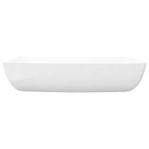 Luxury Ceramic Basin Rectangular Sink White 71 x 39 cm