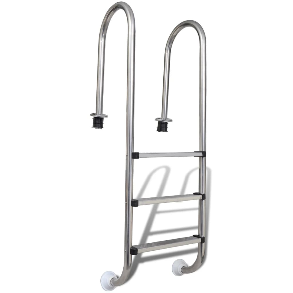 vidaXL Pool Ladder 3 Steps Stainless Steel 304 120 cm