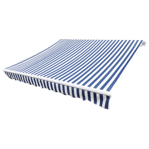 vidaXL Awning Top Sunshade Canvas Blue & White 6 x 3 m