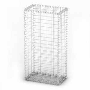 vidaXL Gabion Basket with Lids Galvanised Wire 100 x 50 x 30 cm