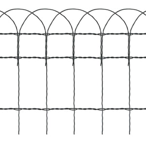 vidaXL Garden Border Fence Powder-coated Iron 10x0.4 m