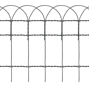 vidaXL Garden Border Fence Powder-coated Iron 25x0.4 m