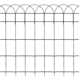 vidaXL Garden Border Fence Powder-coated Iron 25x0.65 m