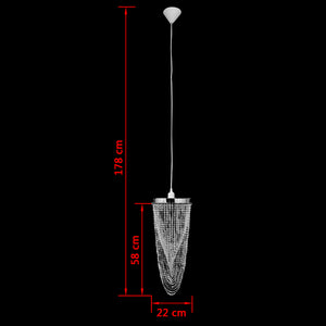 vidaXL Pendant Chandelier 22 x 58 cm