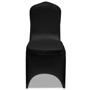 Chair Cover Stretch Black 6 pcs