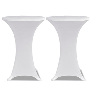 Standing Table Cover Ø70cm White Stretch 2 pcs