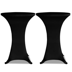 Standing Table Cover Ø80cm Black Stretch 2 pcs