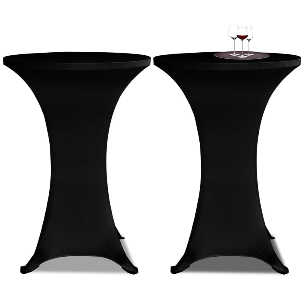 Standing Table Cover Ø80cm Black Stretch 2 pcs