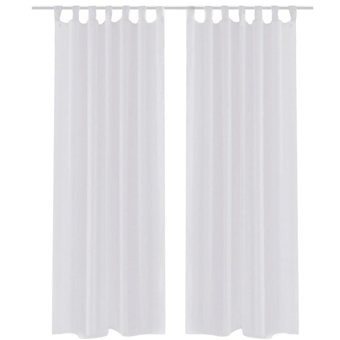 White Sheer Curtain 140 x 225 cm 2 pcs