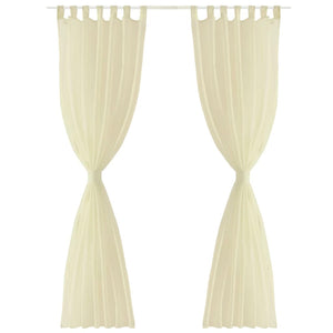 Cream Sheer Curtain 140 x 225 cm 2 pcs