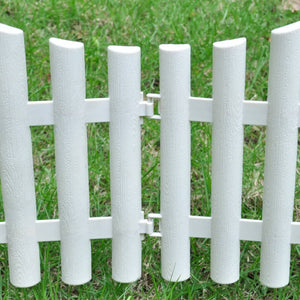 vidaXL White Lawn Divider 17 pcs / 10 m