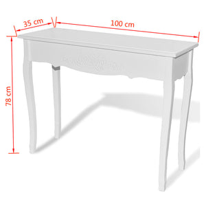 vidaXL Dressing Console Table White