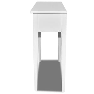 vidaXL Dressing Console Table with Two Drawers White