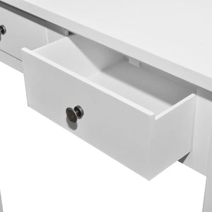 vidaXL Dressing Console Table with Two Drawers White