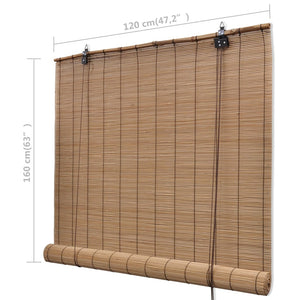 vidaXL Brown Bamboo Roller Blinds 120 x 160 cm