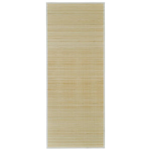 Rectangular Natural Bamboo Rug 80 x 200 cm