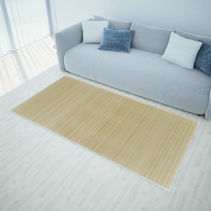 Rectangular Natural Bamboo Rug 80 x 300 cm