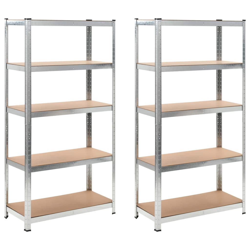 Storage Shelf Silver 2 pcs