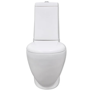 White Ceramic Toilet & Bidet Set