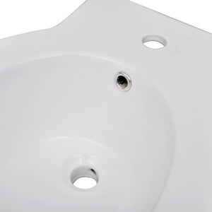 White Ceramic Toilet & Bidet Set