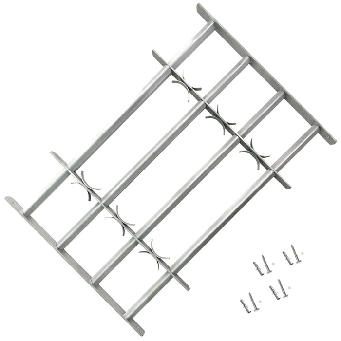 Adjustable Security Grille for Windows with 4 Crossbars 500-650 mm