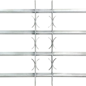 Adjustable Security Grille for Windows with 4 Crossbars 500-650 mm