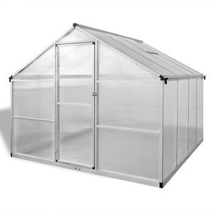 vidaXL Reinforced Aluminium Greenhouse with Base Frame 6.05 m²