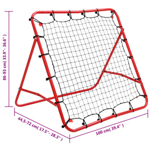 vidaXL Adjustable Football Kickback Rebounder 100 x 100 cm